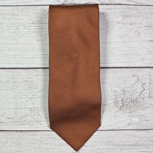Scappino 100% Silk Hand Stitched Neck Tie Acetate Lined Rust Orange